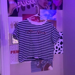 Striped crop top